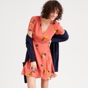 MADEWELL POSY CACTUS FLORAL WRAP SUMMER DRESS